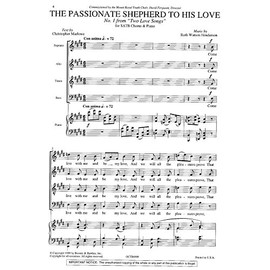 Two love songs: Nr. 1 The passionate shepherd to his love. gemischter Chor (SATB) und Klavier. Chorpartitur.: No. 1 The passionate shepherd to his ... Partition de chœur. (Choral Music Experience)