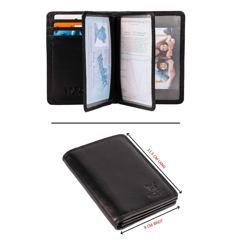 Pranke GENUINE Leather Credit Card Case Card Holder in Antique