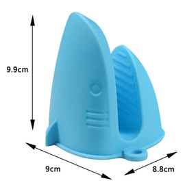 Cartoon Shark Shape Silicone Oven Mitts - Heat Resistant Cooking Pinch Grips
