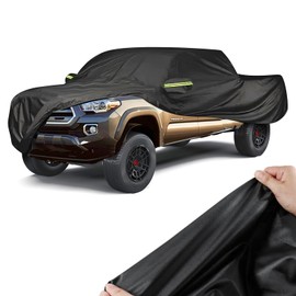 DREAMIZER Car Cover for Toyota Tacoma 2016-2022 2023, Car Cover Waterproof All Weather for Automobiles, Outdoor Full Cover Rain Sun UV Protection with Six Reflective Strips