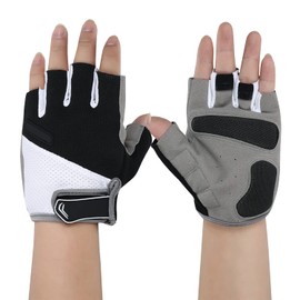 Shock Absorbing Cycling Gloves Anti-Slip Bike Gloves Summer Fingerless Gloves Foam Padded Gloves for Cycling Kayaking Weightlifting Motorcycle Riding