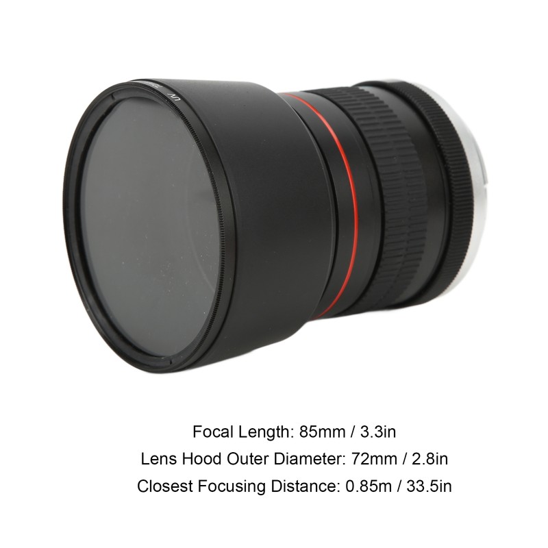 85mm F1.8 Large Aperture Camera Lens Medium Telephoto Manual Focus