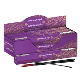Punto Aroma - Incienso con Receta Original de la India y Aroma Premium. Tiempo de combustión de 35 a 40min - Contenido: 6 Cajas con 20 varitas de Incienso Cada una (Siete arcángeles, 120 Unidades)