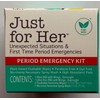 JUST FOR HER Period Emergency Kit First Time Period Emergencies