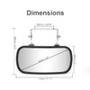 Adanz Stainless Steel Rectangular Convex Mirrors fit for Cars Trucks