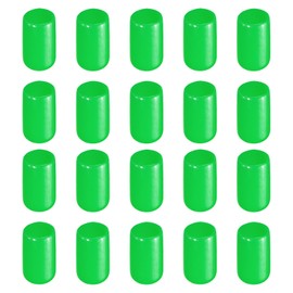 Rebower Rubber End Caps for Screw Protective Covers [Screw Bolts] 3/8"(10mm) Inner Diameter/Green/50pcs