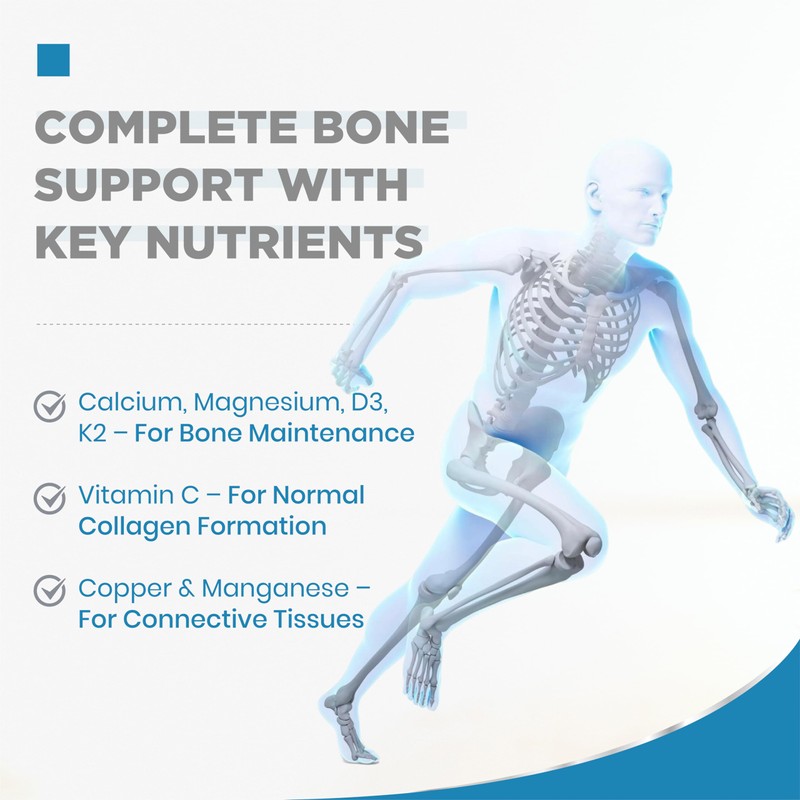 OsteoBoost Bone Support Supplement – Calcium, Vitamin D3, K2, Magnesium,