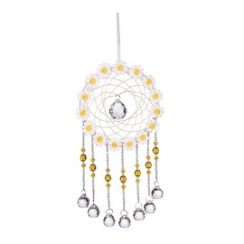 Coolqiya Suncatcher Crystal Window, Window Decoration, Hanging, Daisy, Crystal Suncatcher, Rainbow Crystal Pendant, Home Garden Decoration