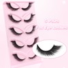 Glowing Win Cat Eye Lashes, 5 Pairs, Fox Eyelashes, Natural