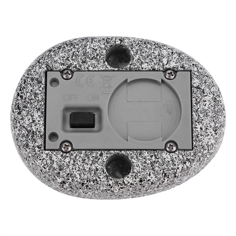 6Pcs Solar Powered LED Spot Lamp Resin Stone Lamp Warm