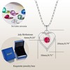 EJARY Heart July Birthstone Ruby Necklaces for Women,925 Sterling Silver