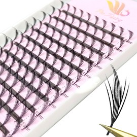 Premade Winged Lashes Manga Eyelash Clusters Fans Anime Eyelash Extension 240Pcs Individual Volume Lashes Clusters 8-15mm Mix Lash Tray D Curl Thickness 0.07（Wing-0.07-D-8-15mm Mix）
