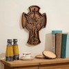 BGCOPPER Archangel Saint Michael Cross Wooden Cross Wall Decor -