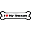 Imagine This I Love My Rescue Bone Car Magnet, 2-Inch by 7-Inch