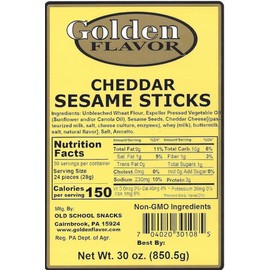 Golden Flavor - Cheddar Sesame Stick - 30oz bags (5 Pack)