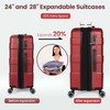 TILYMOL Luggage Sets 3 Piece with Spinner Wheel, Hardside Suitcase