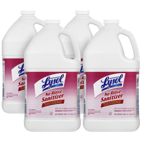 Lysol - 74389 Professional No Rinse Sanitizer Concentrate, 4gal (4X1gal)