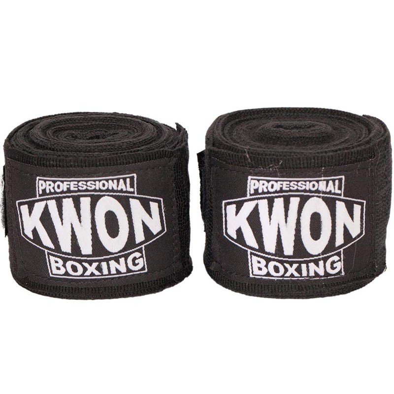 Kwon Professional Boxing Bandage Elastic Black/Red/White, black