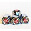 Chrome Wheel Valve Dust Caps. 500 Qubo Doblo Panda Bravo