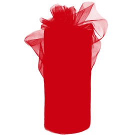 91 m x 30 cm Grommet Roll Tulle Sold by the Metre Tulle Fabric Cotton Gauze Tulle Fabric A Touch of Tulle Christmas Ribbon Door Bow Christmas Red Tulle