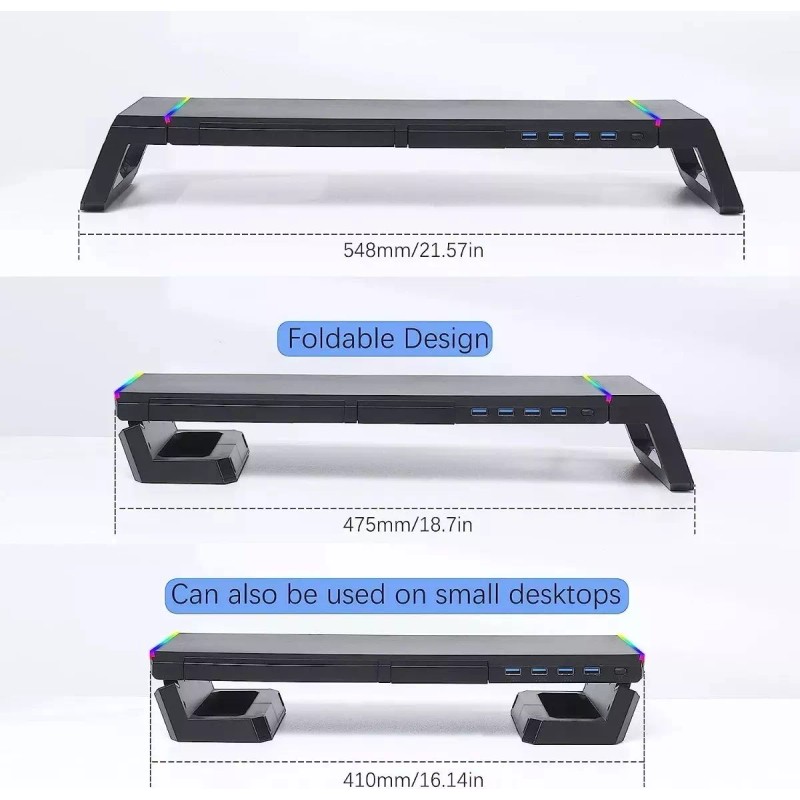 Ice Coorel Soporte Elevador Plegable Para Monitor Game Juego Con