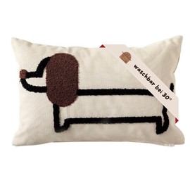 frechdachshund Dackel Kissenbezug Dachshund- waschbar & perfekt für Sofakissen, ideale Dackel Geschenke & Kissen Deko, Kissenhülle für Hundekissen (30 cm x 50 cm)