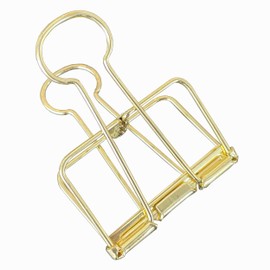 BLOOM SPIRITS Double Clip, Special Large, Cute, Cute Book Clip, Large Sheet Music, Domestic Inspected (Gold 6 Pieces)