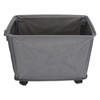 Rolling Slim Laundry Basket On Wheels with Carry Handle Collapsible