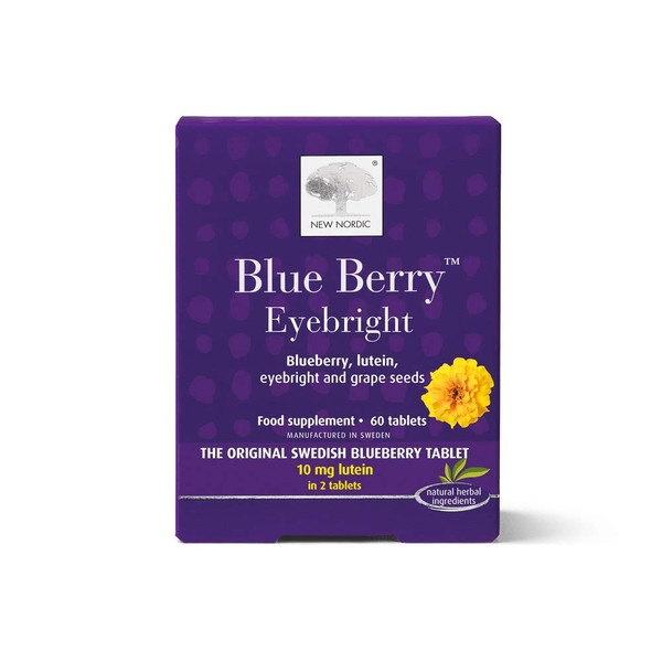 New Nordic Manufacturing Blue Berry Eyebright Natural Supplement (60 Tablets)