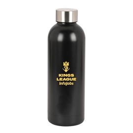 Safta KINGS LEAGUE Thermos Flask, Water Bottle, Stainless Steel, Double Insulated, 6 Hours Hot Drink and 12 Hours Cold Drinks, 500 ml, Black, Estándar, Casual, black, Casual