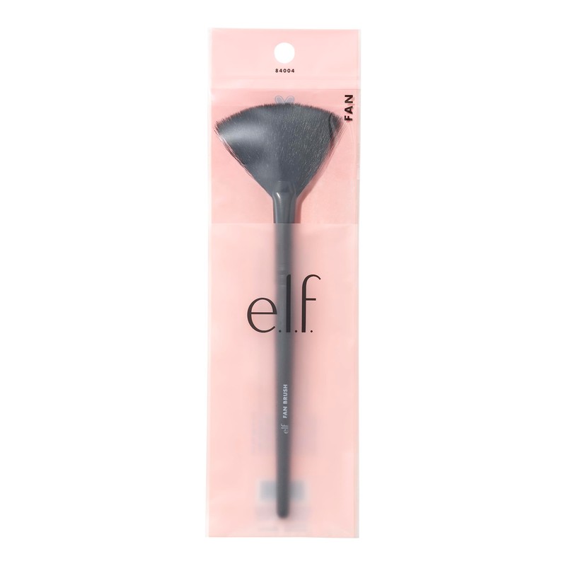 e.l.f. Fan Brush, Powder & Contour Makeup Brush, Unique Fan