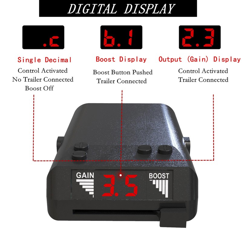 Timilge Proportional Trailer Brake Controller Kit, Digital Electric Brake Control