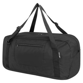 HOLYLUCK Foldable Travel Duffel Bag For Women & Men Luggage Great for Gym -55L, black