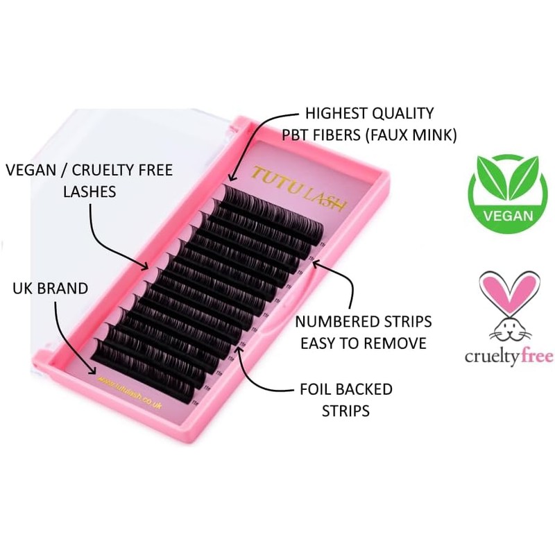 Faux Mink Individual Eyelash Extension Lash Trays Classic Russian Volume