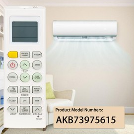 Allimity AKB73975615 Replacement Remote Compatible with LG Air Conditioner AMNH12GAF11 AMNH09GAF11 AMNW36GNJA0 APNH2433LAE APNH423TLAE A12AW1 AD0121 NF2 A4UW246FA4 AKB73315611 AKB74515420 AKB73456104