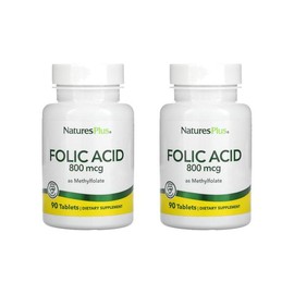 [해외직구] 네이처스플러스 엽산 폴릭엑시드 메틸폴레이트 800mcg 90정 2팩 NaturesPlus Folic Acid as Methylfolate 800 mcg 90 Tablets [Nature's Plus] Folic Acid Methylfolate 800 mcg 90 Tablets 2 Packs