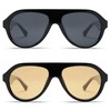 VANLINKER Retro Aviator Polarized Sunglasses for Men Women Trendy 70s