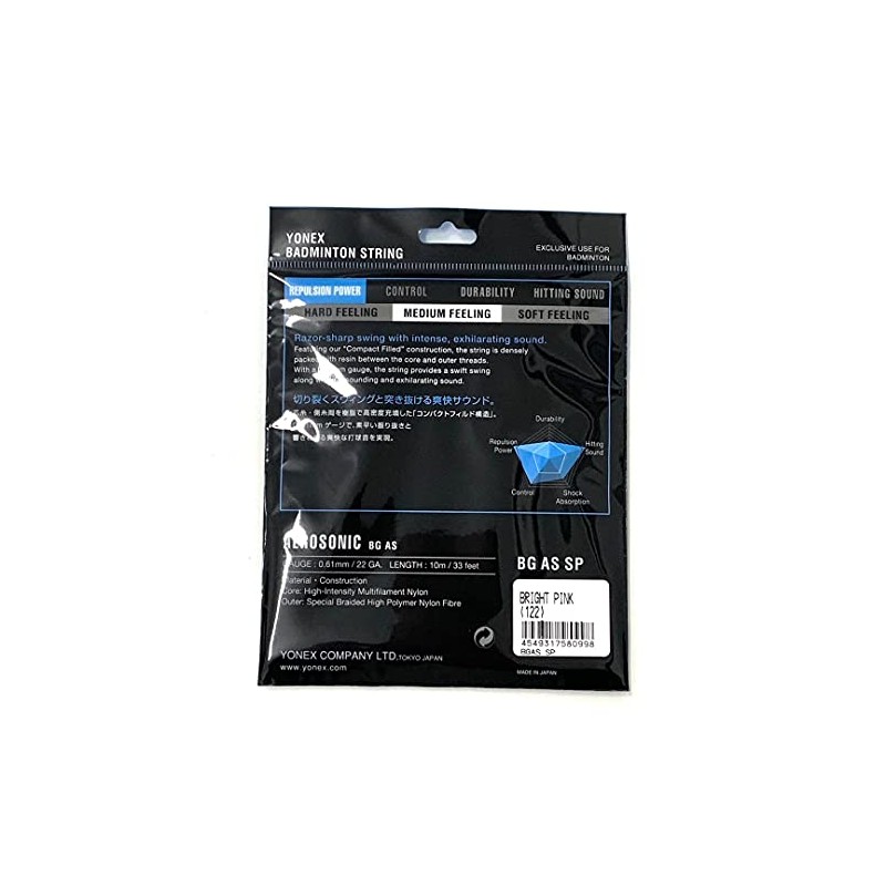 YONEX Aerosonic Badminton String Pink