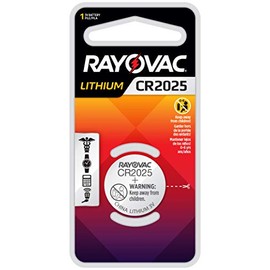Rayovac Lithium Coin Cell Batteries Size 2025 3V, 1 Pack