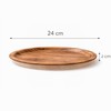 PARENCE. Vassoio Rotondo Design Effetto Legno 24 x 2 cm