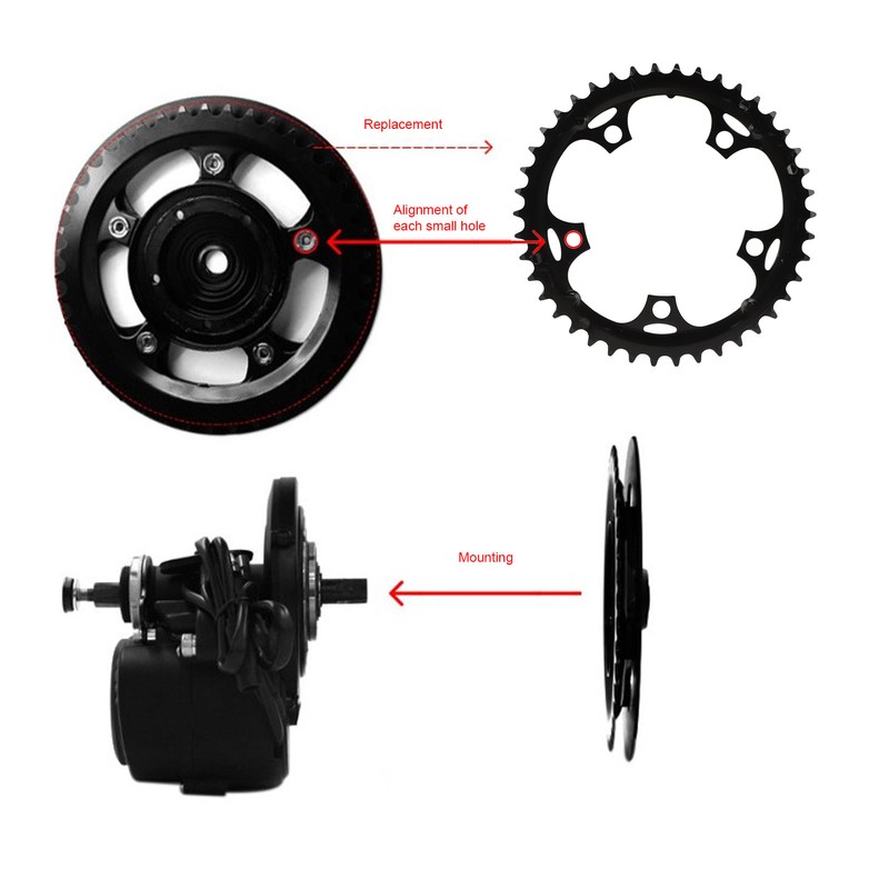 Cycling Chainwheel 42T Steel Thickened Low Noise Cycling Chainring for