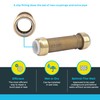 SharkBite 1/2 Inch PVC Slip Coupling, Push to Connect Brass