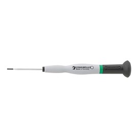 Stahlwille 47533015 Hexagon Socket Electronics Screwdriver with Black Tips & Comfortable Handle, Lightweight, Precision Screwdriver for Hex Head Fasteners, Size 1.5mm, Blade Length 50mm