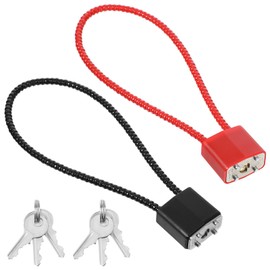 2 Pcs Steel Rope Padlocks with Same Keys, Robust Padlock with Long Shackle and 4 Keys Flexible Cable Padlock for Bicycle Suitcase Gate Gym Locker Wire