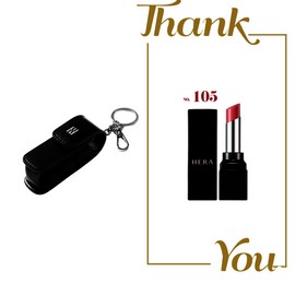 Hera Black Keyring + Hera Sensual Tinted Shine Stick No. 105 Boyish Mini 1.5g Set / 헤라 블랙 키링+헤라 센슈얼 틴티드 샤인 스틱 105호 보이시 미니 1.5g 세트