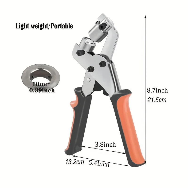 Handheld Grommet Eyelet Pliers Kit — 6 mm or 10
