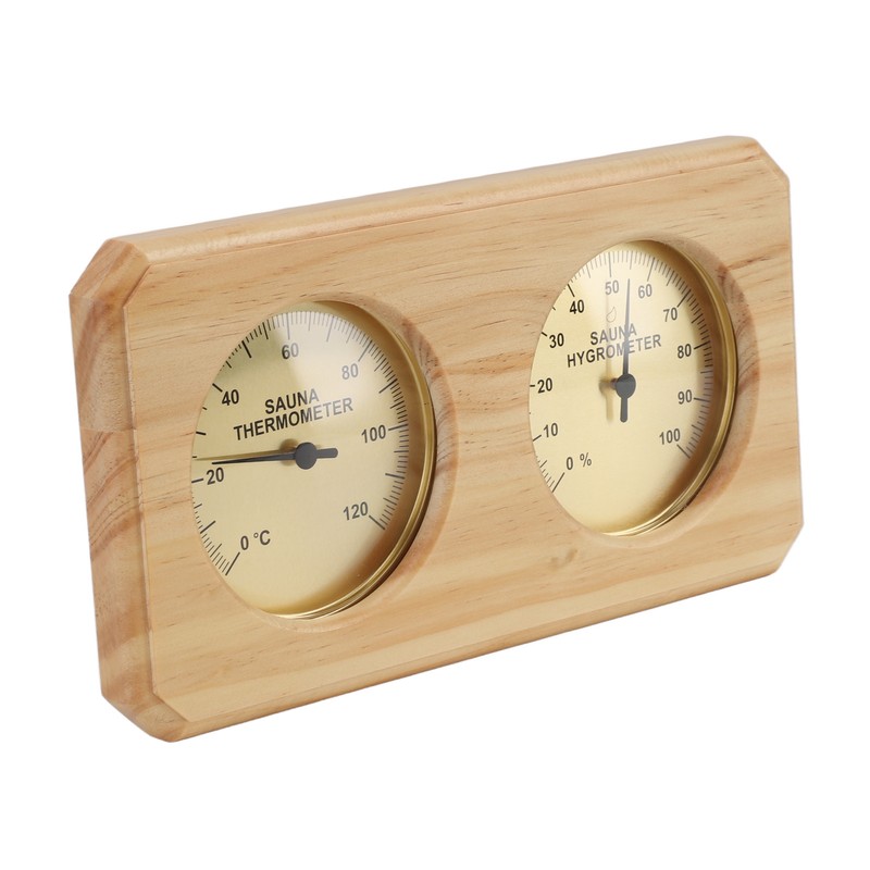 Wooden Sauna Thermometer Hygrometer 2 in 1 Humidity Temperature Measurement