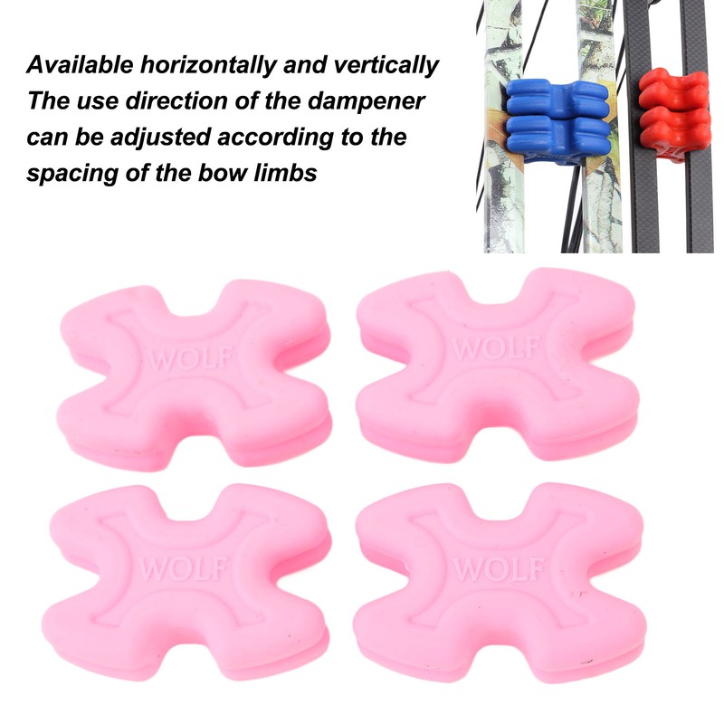 4pcs Bow Limb Dampener Wear Resistant Rubber Reducing Noise Vibration