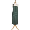 Classic Butcher's Stripe Extra Long Adult Apron in Racing Green