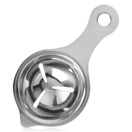 Lotsdonxia Stainless Steel Egg Separator – Yolk and Egg White Filter Kitchen Baking Tool Food-Grade Durable Egg Separator for Easy Separation (Silver)